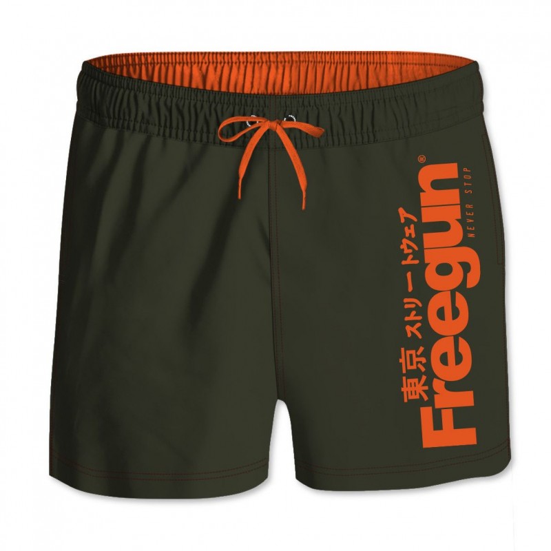 Boardshort Court Freegun garçon ceinture élastique Logo Freegun - 1