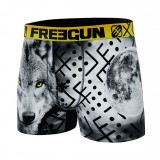 Boxer Freegun garçon en polyester recyclé Savage Animals Wolf
