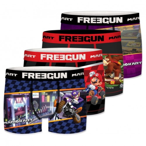 FREEGUN S - Boxer Mario Bros-Bowser Uomo Microfibra., Multicolore, S