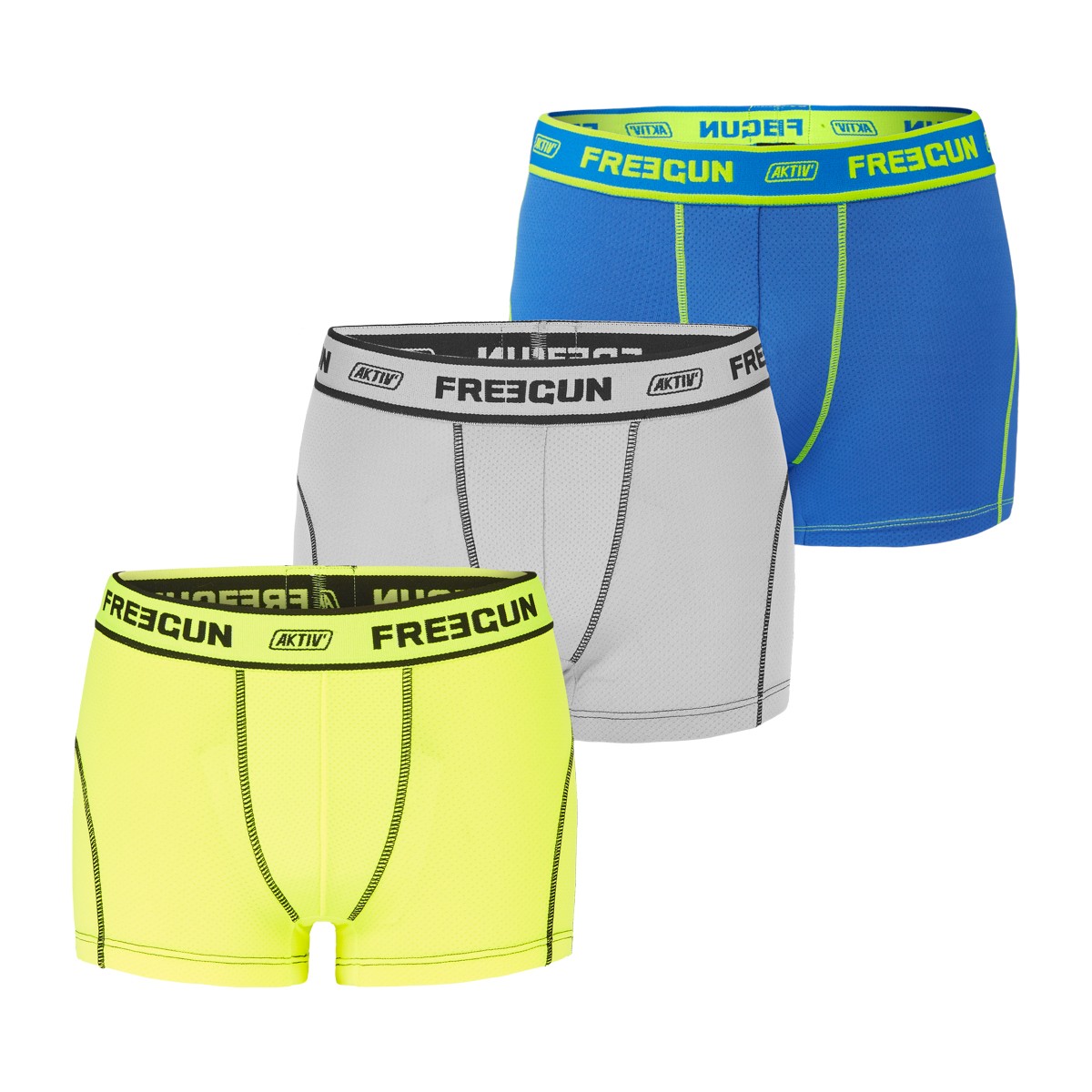Set of 3 Boy's Boxers Uni Multicolored Résultats page pour - Freegun