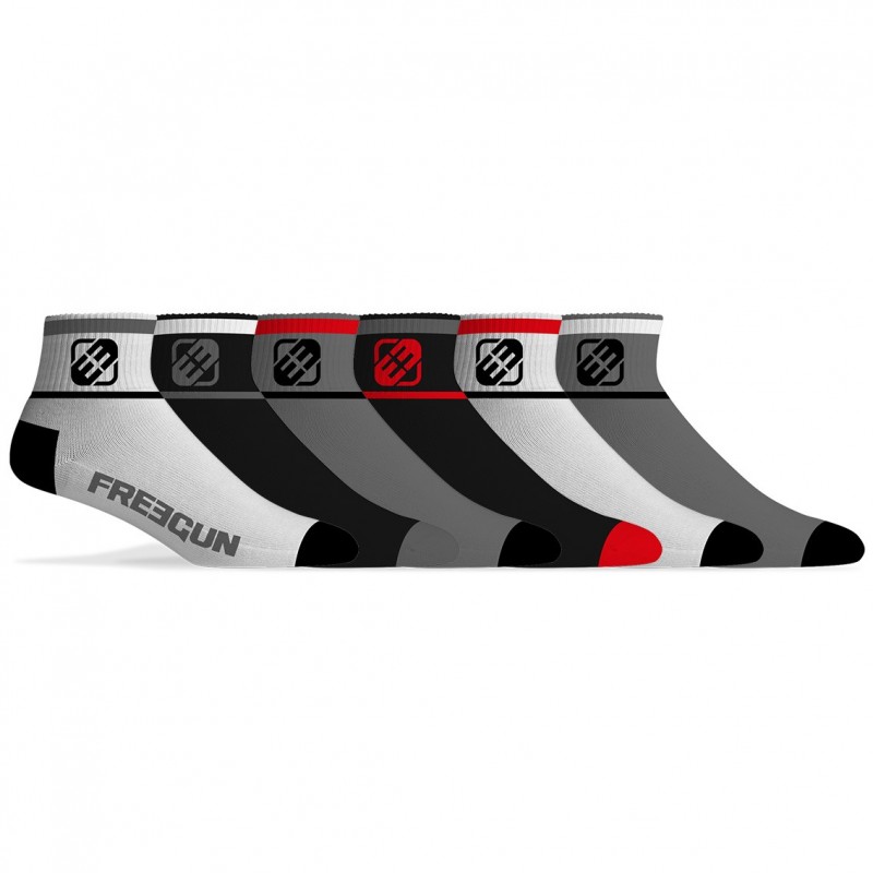 Lot de 6 Paires de Chaussettes Socquettes Freegun homme assorties Freegun - 1