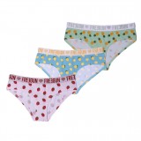 Set of 3 Boxers cotton girl Fruity