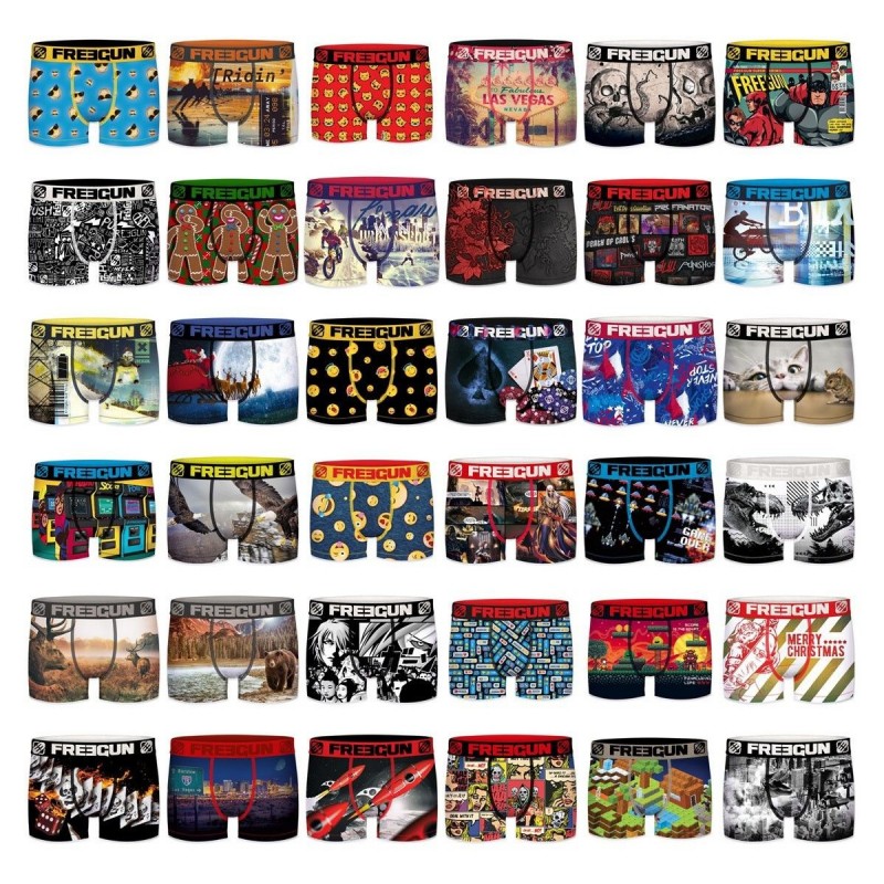 Pack surprise de 12 Boxers Freegun microfibre homme Freegun - 2