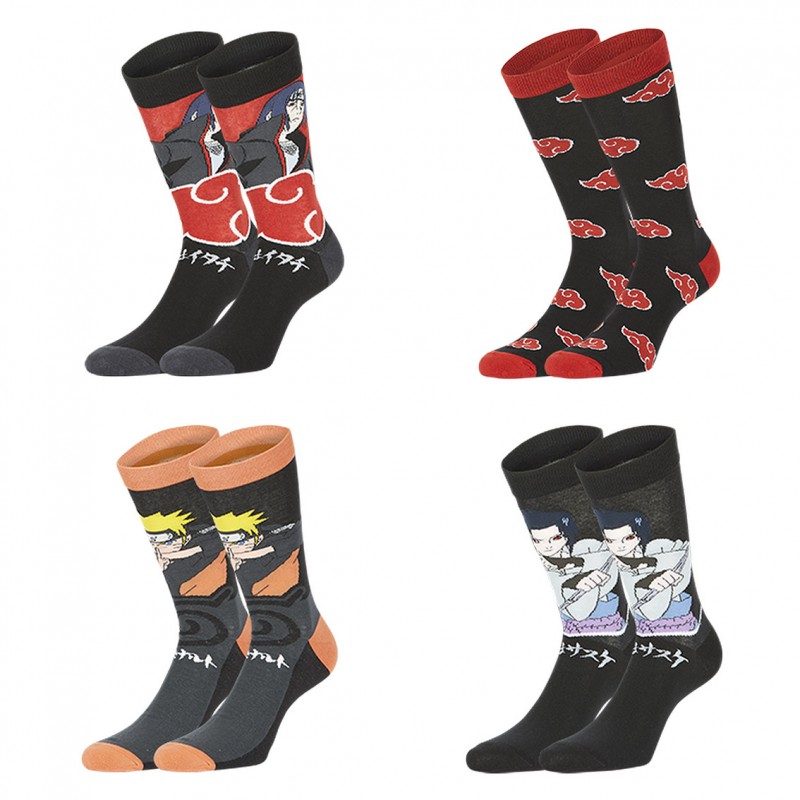 Lot de 8 paires de chaussettes Naruto Shippuden Homme Freegun - 2