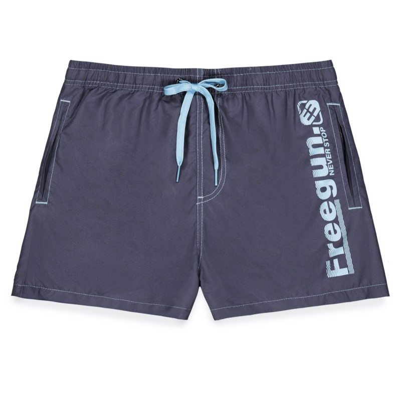Boardshort court garçon avec ceinture demi-élastiquée Freegun - 1