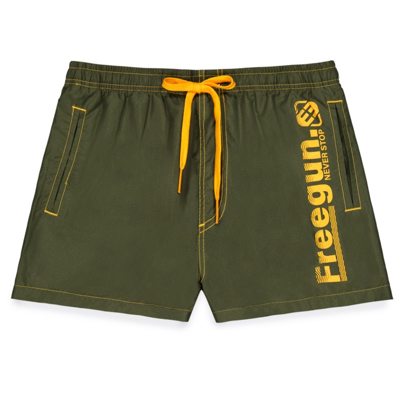 Boardshort court garçon avec ceinture demi-élastiquée Freegun - 1