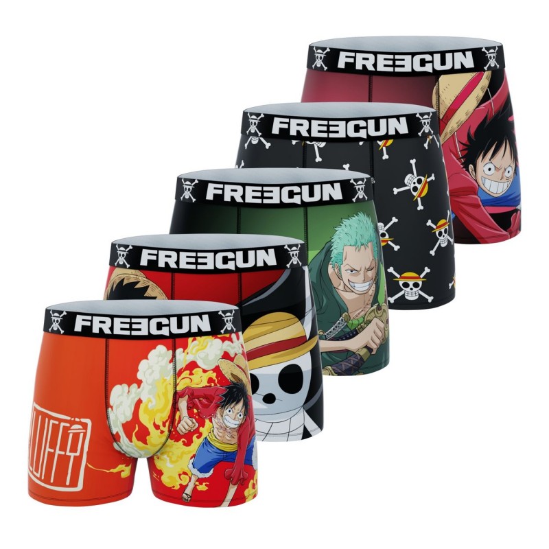 Lot de 5 boxers garçon One piece Freegun - 1