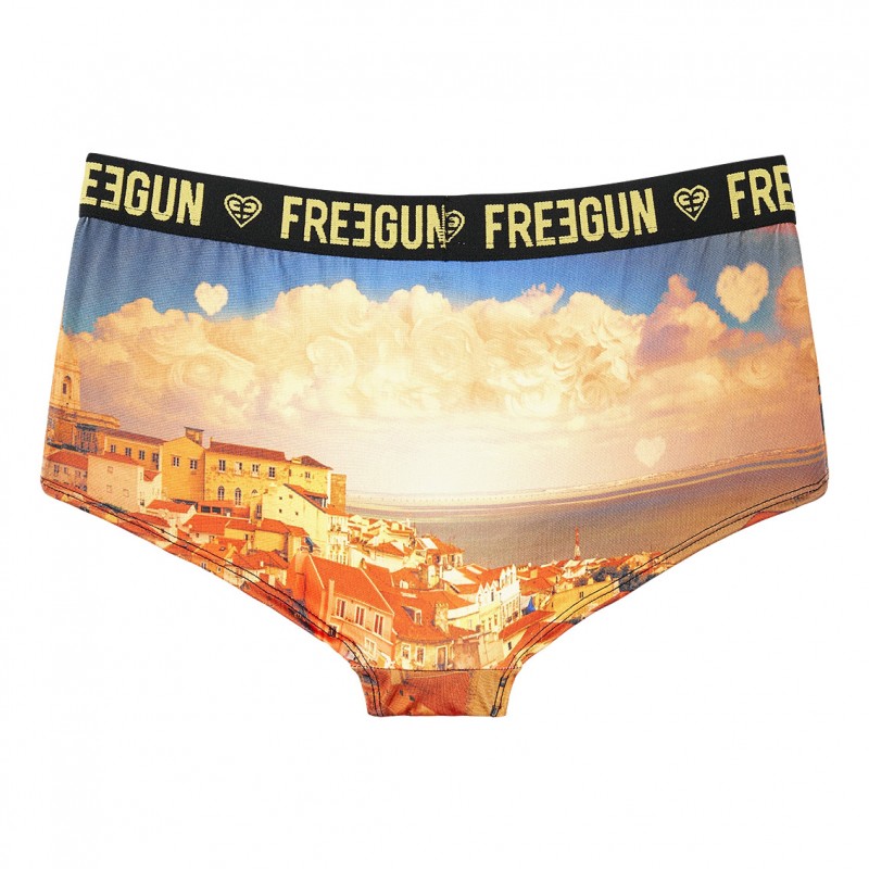Lot de 2 shortys fille Romantic Cities Orange Freegun - 5