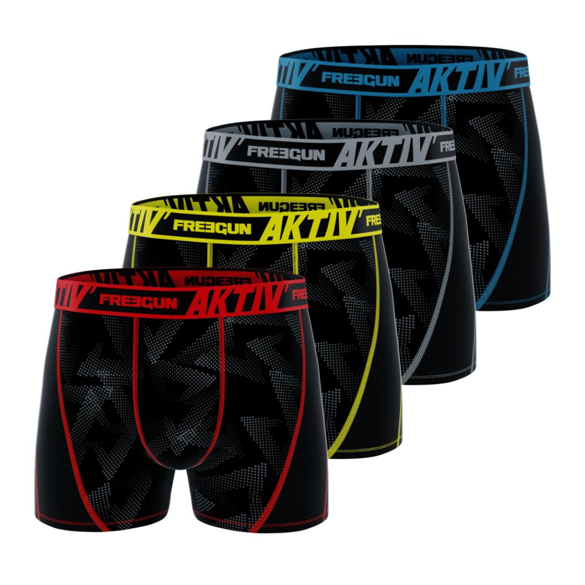 Set of 4 Men's Boxer Aktiv colored stitching Résultats page pour