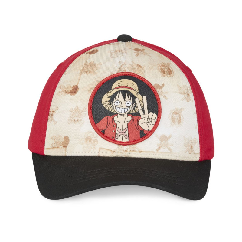 Casquette adulte baseball Freegun beige et rouge fermeture snapback One Piece Luffy Freegun - 2