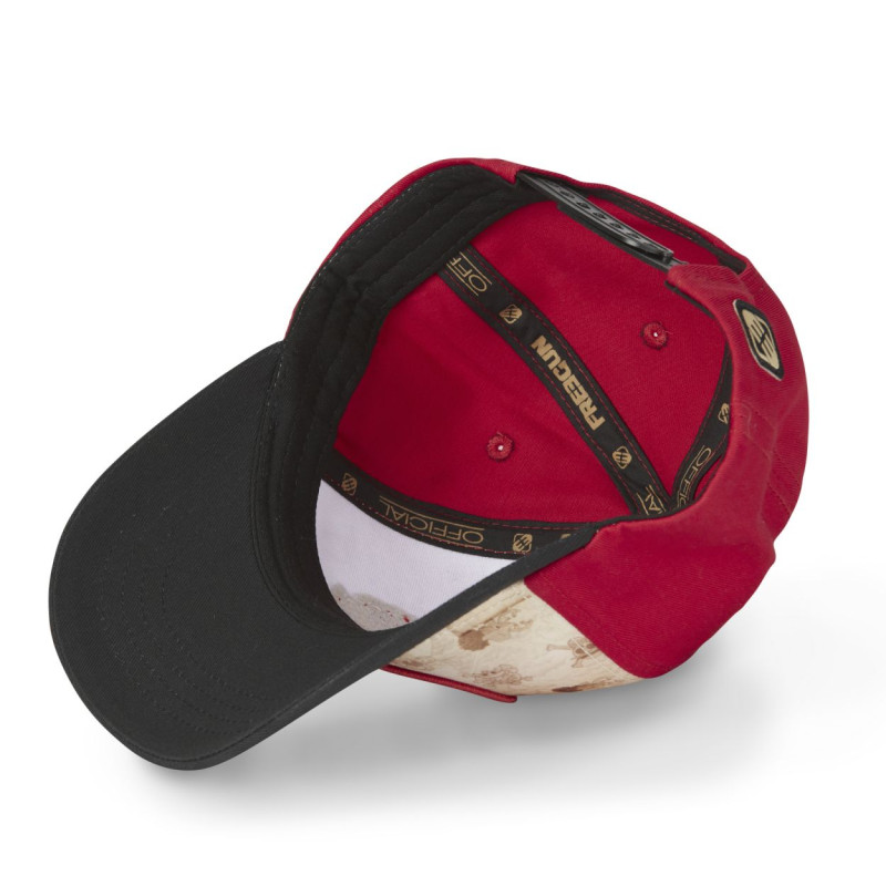Casquette adulte baseball Freegun beige et rouge fermeture snapback One Piece Luffy Freegun - 5