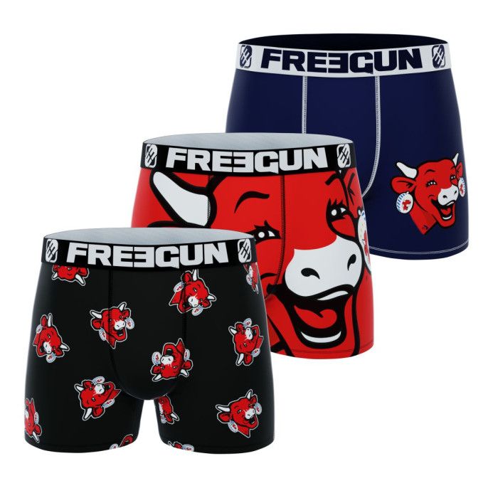Freegun Boxer Garcon LAPINS CRETINS, Caleçon Garcon - Bleu (Lot De