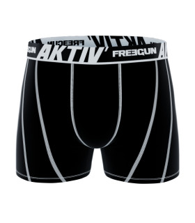 Lot de 4 Boxers sport Coton noir Homme Confort et Respirant| FREEGUN Aktiv' Freegun - 2
