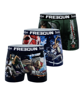 Lot de 3 boxers homme Attack On Titan Freegun - 2