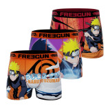 Lot de 3 boxers Freegun enfant microfibre Naruto Shippuden