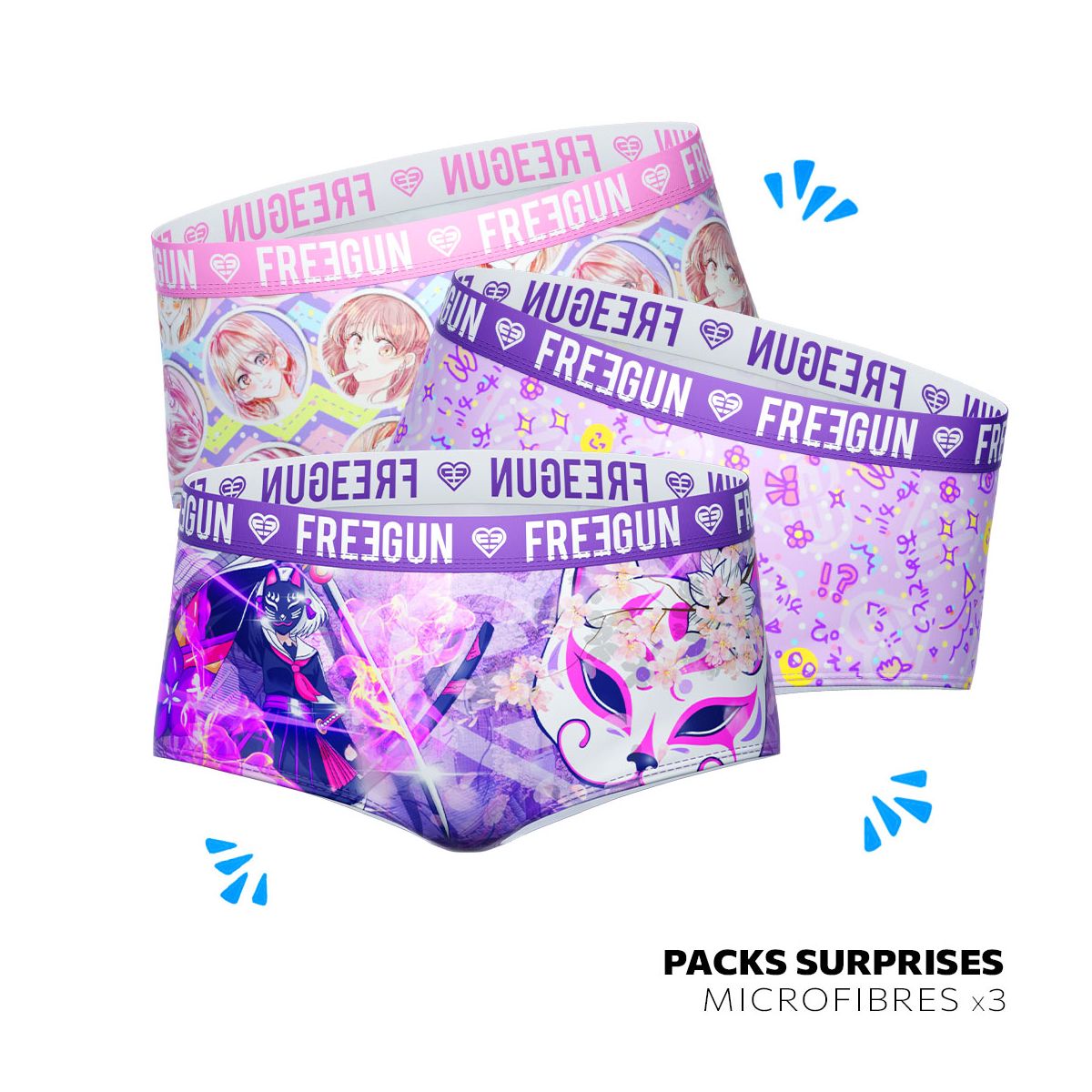 Surprise Package of 3 girl's underwear shorts Résultats page pour - Freegun