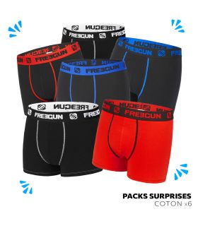 Surprise Pack of 6 Men's Cotton Boxers Freegun - 1