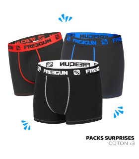 Pack Surprise de 3 Boxers Freegun coton homme Freegun - 1