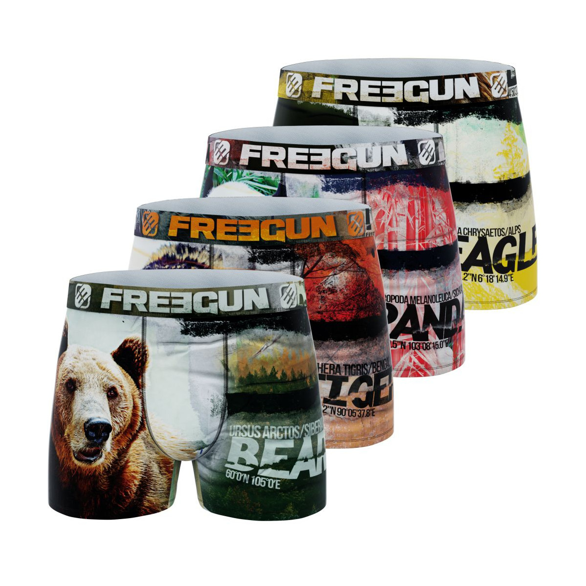 Lot de 3 boxers garçon en polyester recyclé Savage Animals Résultats page  pour - Freegun