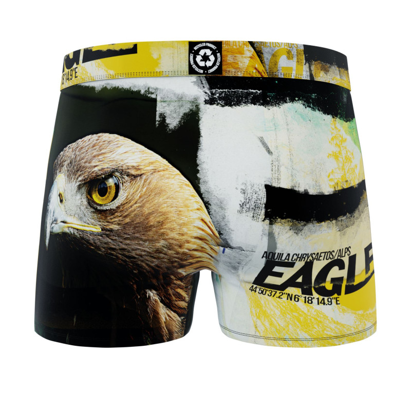 Lot de 4 boxers homme polyester recyclé imprimés Savage Animals