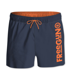 Short de bain enfant Bleu Marine et Orange | FREEGUN Freegun - 1