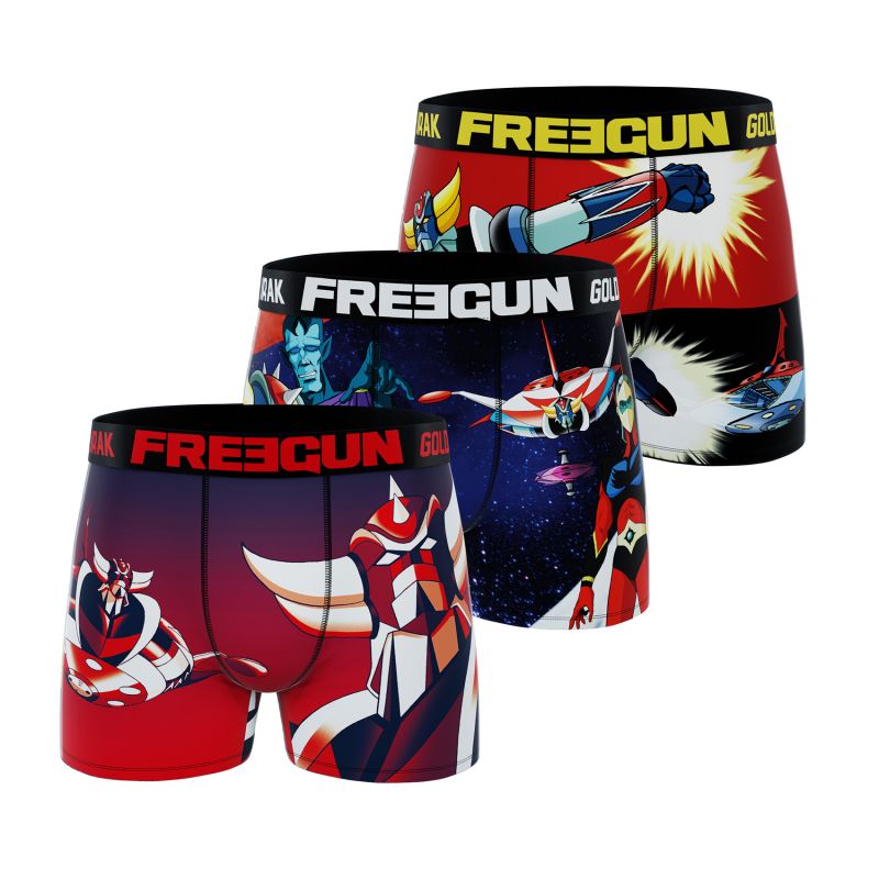 Pack of 3 men's Goldorak Boxers Freegun - 1