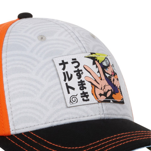 Casquette homme snapback gris et orange Naruto Classic Finger