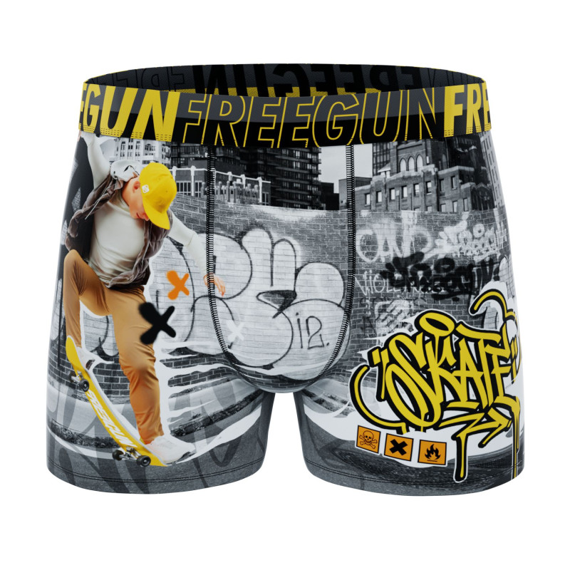 Lot de 3 Boxers Microfibre Garcon Confort, Respirant, Stretch Imprimé Sport Garantie 2 ans | FREEGUN