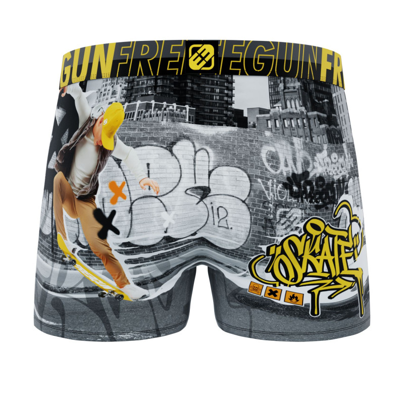 Lot de 3 Boxers Microfibre Garcon Confort, Respirant, Stretch Imprimé Sport Garantie 2 ans | FREEGUN