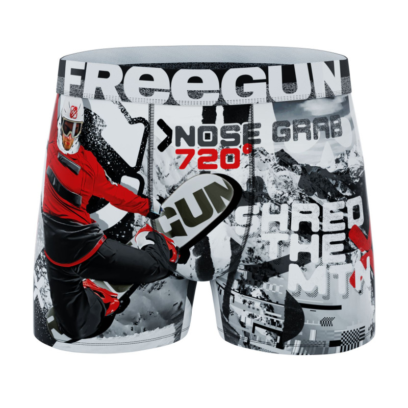 Lot de 3 Boxers Microfibre Garcon Confort, Respirant, Stretch Imprimé Sport Garantie 2 ans | FREEGUN