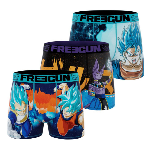 Lot de 3 boxers enfant Dragon Ball Beerus Goku Vegeta Vegeto