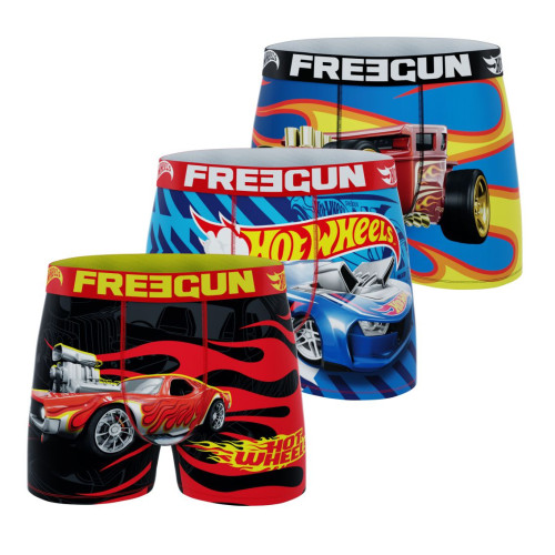 Lot de 3 Boxers Microfibre garcon Hot Wheels Imprimé | FREEGUN