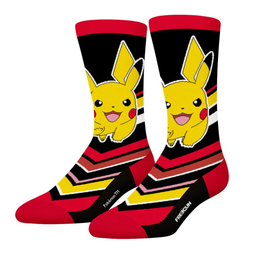 Lot de 4 Paires de chaussettes tennis homme Pokemon Pikachu Jaune - Freegun