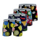 Lot de 4 Boxers Microfibre Petits Enfants Aop Fun Noir | FREEGUN