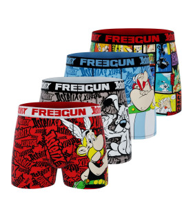 Lot de 4 Boxers Microfibre garcon Asterix Et Obelix Imprimé | FREEGUN