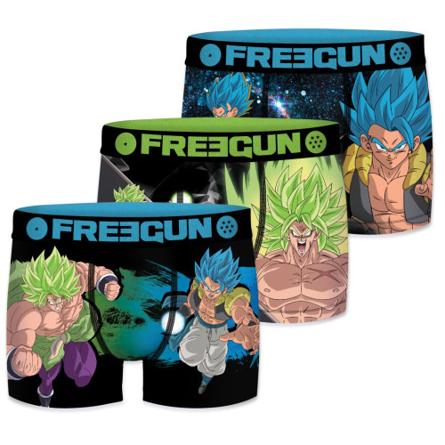 Lot de 3 Boxers Microfibre garcon Dragon Ball Super : Broly Imprimé | FREEGUN