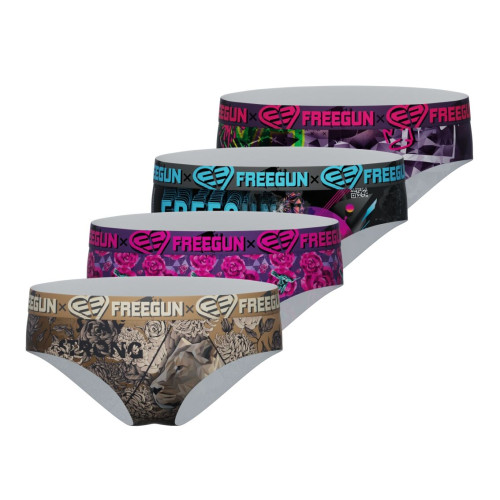 Lot de 4 culottes fille imprimé Origami