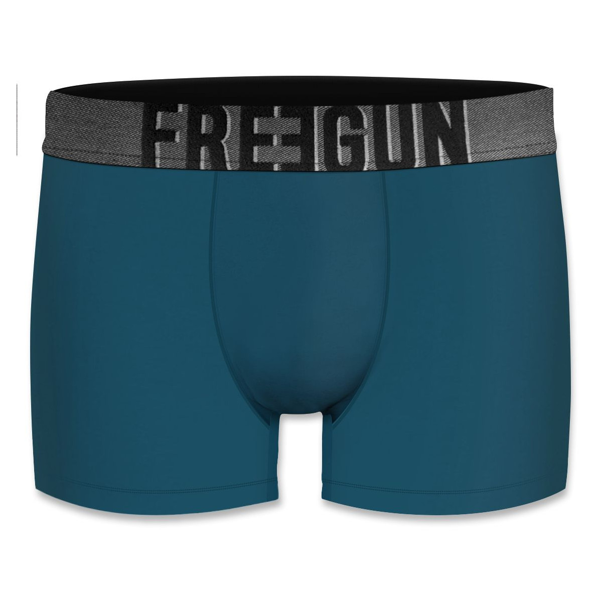 Lot de 4 Boxers Microfibre Homme Bleu, Gris, Noir, Moutarde, Confort, Respirant, Stretch Uni Karl | FREEGUN