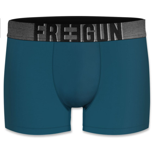 Lot de 4 Boxers Microfibre Homme Bleu, Gris, Noir, Moutarde, Confort, Respirant, Stretch Uni Karl | FREEGUN
