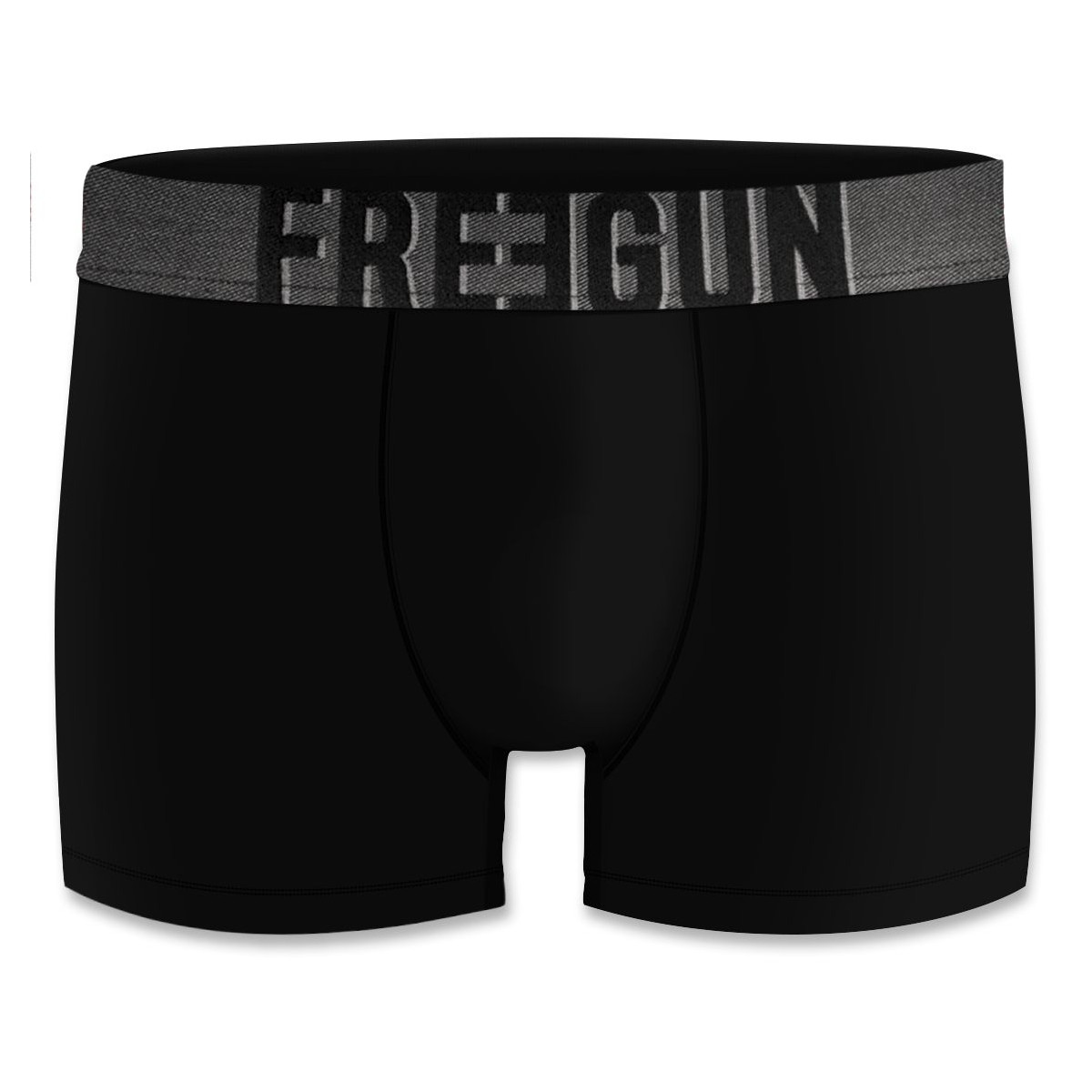 Lot de 4 Boxers Microfibre Homme Bleu, Gris, Noir, Moutarde, Confort, Respirant, Stretch Uni Karl | FREEGUN