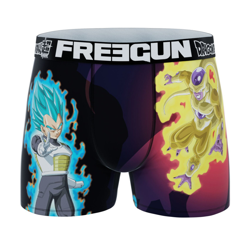 Lot de 4 Boxers Microfibre homme Dragon Ball Super Goku, Vegeta, Beerus, Golden Freezer Imprimé | FREEGUN