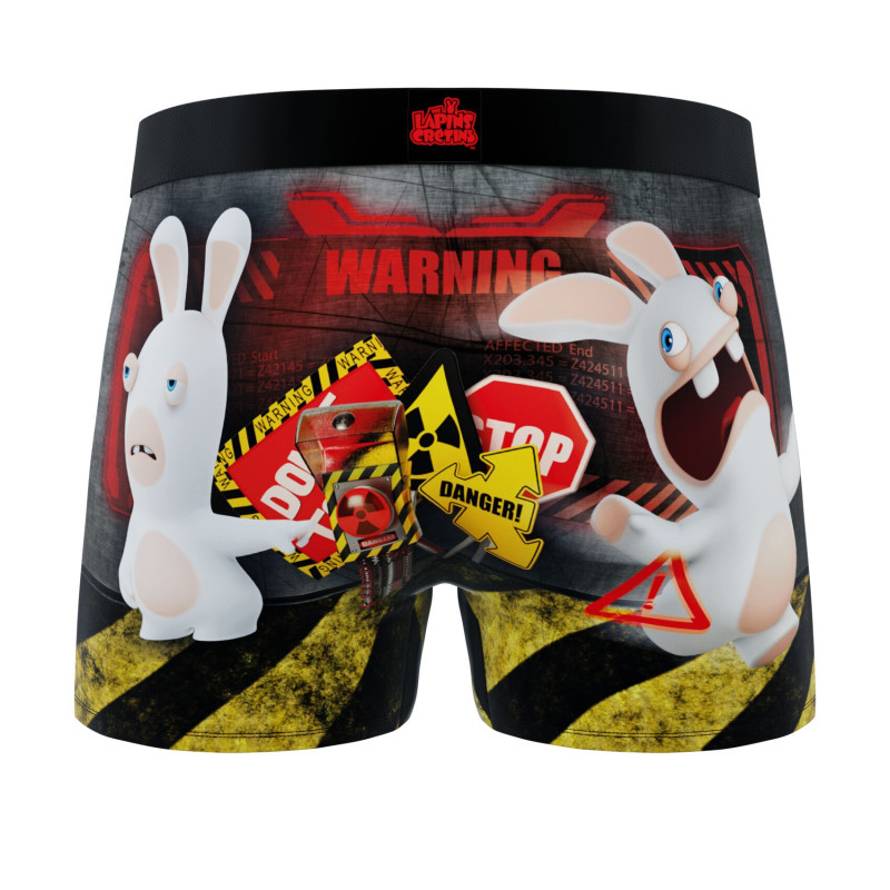 Lot de 4 Boxers Microfibre homme Lapins Crétins Imprimé | FREEGUN