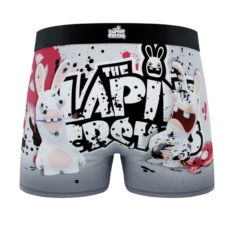 Lot de 4 Boxers Microfibre homme Lapins Crétins Imprimé | FREEGUN
