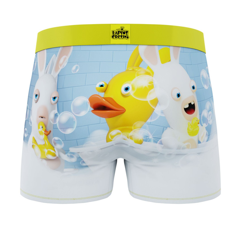 Lot de 4 Boxers Microfibre homme Lapins Crétins Imprimé | FREEGUN
