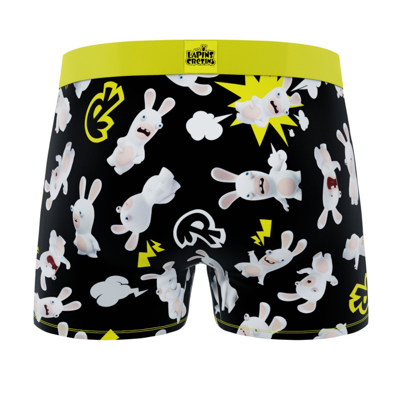 Lot de 4 Boxers Microfibre homme Lapins Crétins Imprimé | FREEGUN