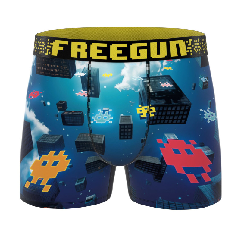 Lot de 4 Boxers Microfibre garcon Confort, Respirant, Stretch Imprimé Gaming Garantie 2 ans | FREEGUN