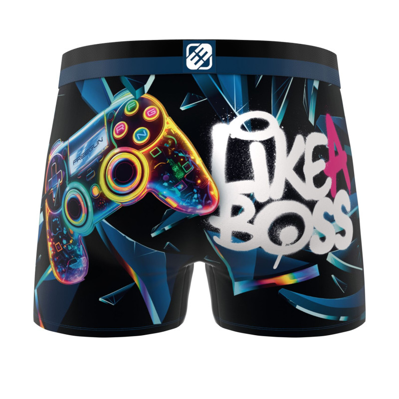 Lot de 4 Boxers Microfibre garcon Confort, Respirant, Stretch Imprimé Gaming Garantie 2 ans | FREEGUN