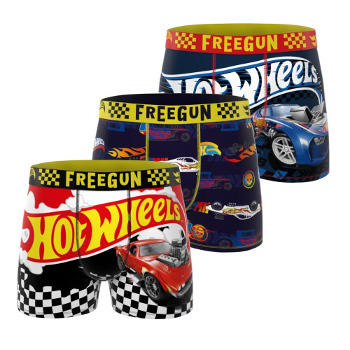 Lot de 3 Boxers Microfibre garcon Hot Wheels Imprimé | FREEGUN