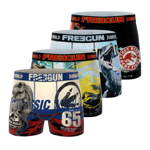 Lot de 4 Boxers Microfibre garcon Jurassic World Imprimé | FREEGUN