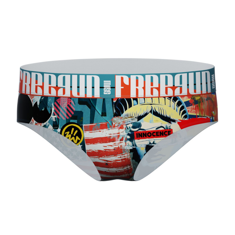 Lot de 4 Culottes Microfibre femme Imprimé Pop Art | FREEGUN